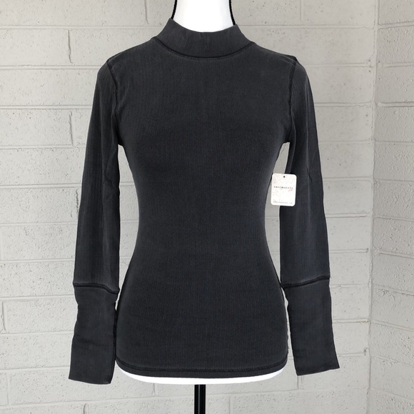 NWT Free People Intimately Rickie Top in Charcoal (Dark Gray) - Picture 3 of 12